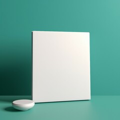 white book on green background