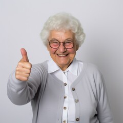 senior person with glasses