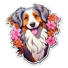adorable dog illustration for valentine's day