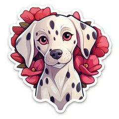 adorable dog illustration for valentine's day