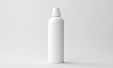 white plastic bottle isolated