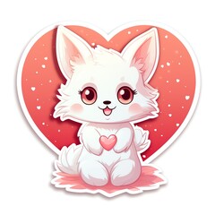 adorable dog illustration for valentine's day