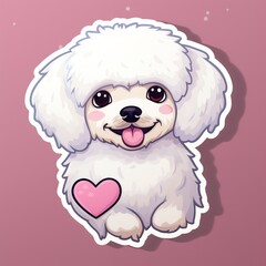 Fototapeta premium adorable dog illustration for valentine's day