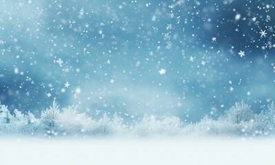 Naklejka premium winter landscape with snow