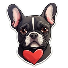 adorable dog illustration for valentine's day