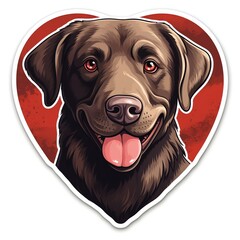 adorable dog illustration for valentine's day