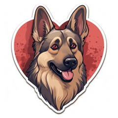 adorable dog illustration for valentine's day