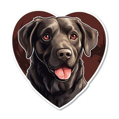 adorable dog illustration for valentine's day