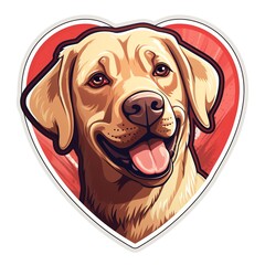 adorable dog illustration for valentine's day