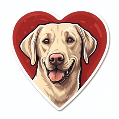 adorable dog illustration for valentine's day