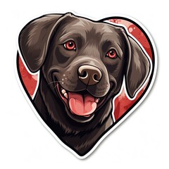 adorable dog illustration for valentine's day