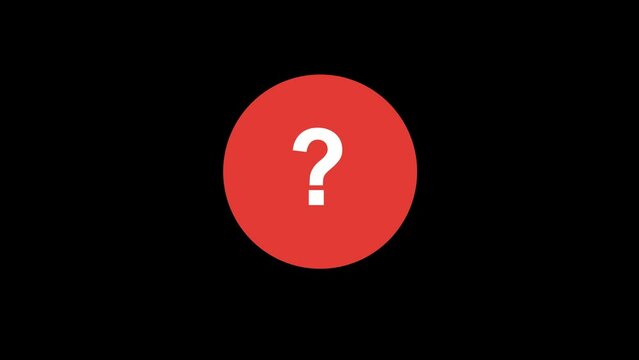 Question Mark Animation with transparent Background