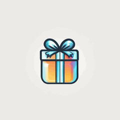 Gift Box Logo Background Very Cool Design