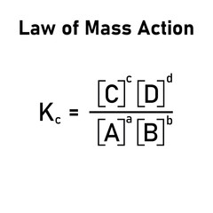 Law of mass action. Equilibrium constant formula. Scientific resources for teachers and students.