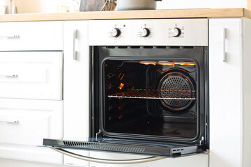 Built-in electric oven in modern kitchen