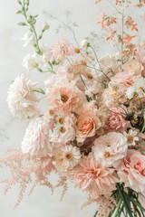 Vase Filled With Abundant Pink Flowers