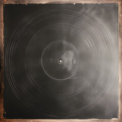 Old black vinyl record cover - obrazy, fototapety, plakaty