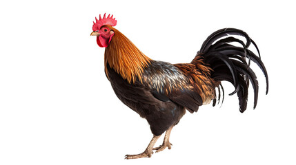 Rooster isolated on a transparent background