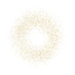 Gold glitter frame, wedding ornament