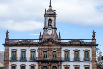 Obraz premium Museum of Betrayal on Tiradentes Square in UNESCO World Heritage City Ouro Preto, Minas Gerais, Brazil