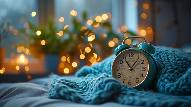 A Clock Transitioning From A Busy Day To A Peaceful Night, Emphasizing The Significance Of Winding Down For Quality Sleep.