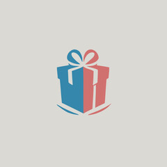 Gift Box Logo Background Very Cool Design