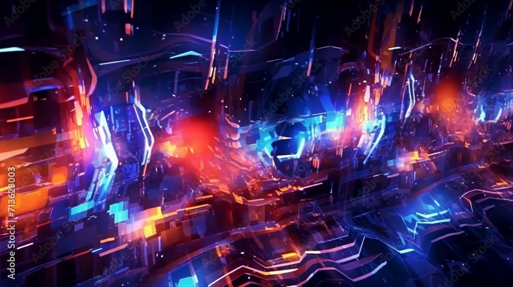Poster abstract digital background can be used for technology ai generative