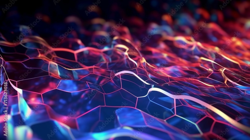 Poster abstract digital background can be used for technology ai generative