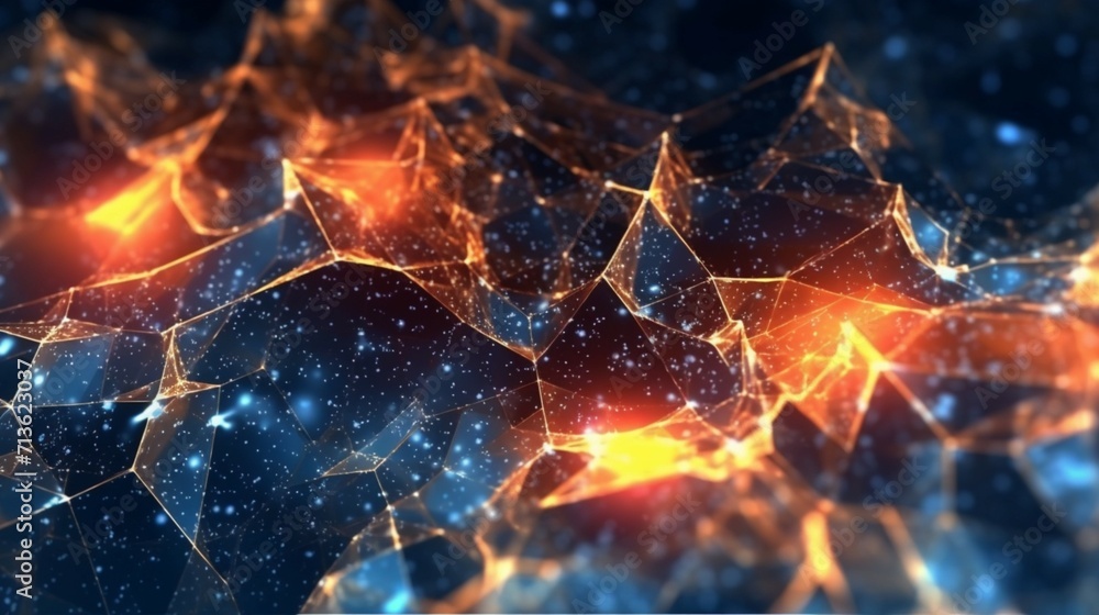 Poster abstract digital background can be used for technology ai generative