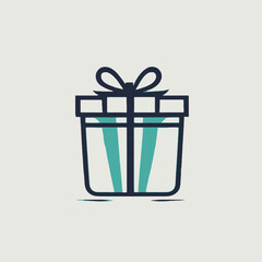 Gift Box Logo Background Very Cool Design