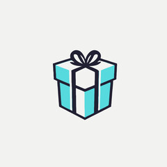 Gift Box Logo Background Very Cool Design