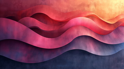 Textured Red and Blue Abstract Waves
