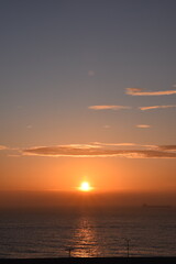 Beautiful sunset over the middle sea