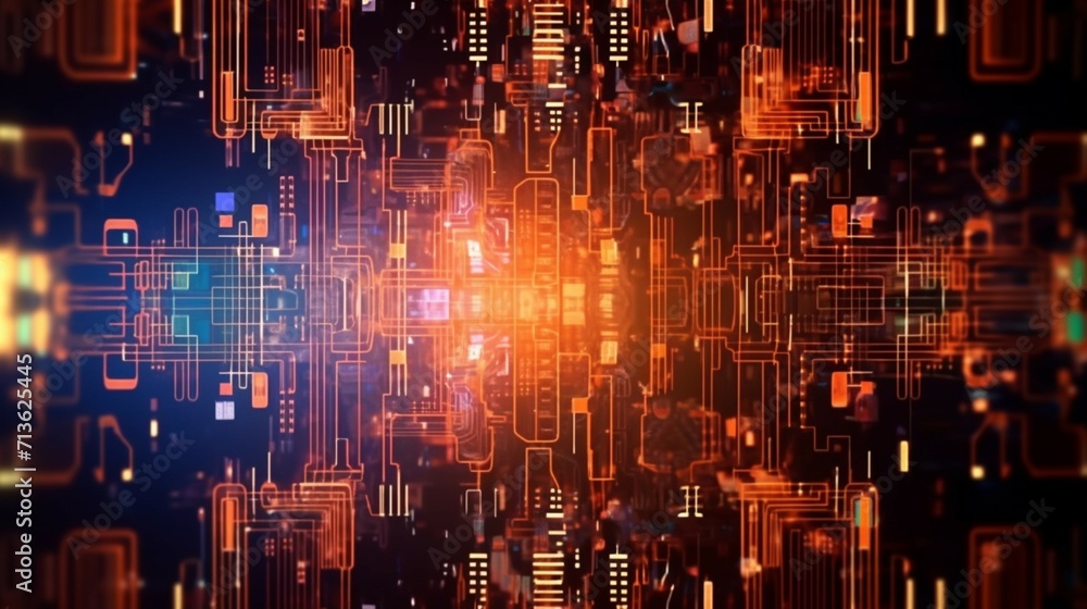 Poster abstract technology background ideal for neural networkai generative