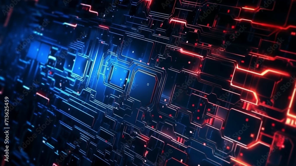 Poster abstract technology background ideal for neural networkai generative