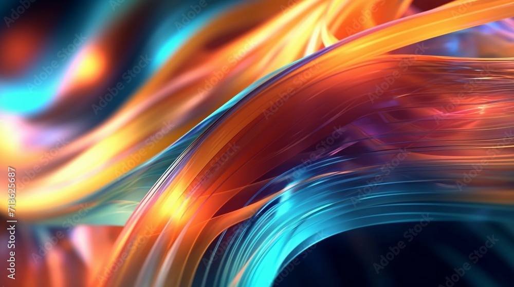 Poster abstract digital background featuring dynamic lines ai generative