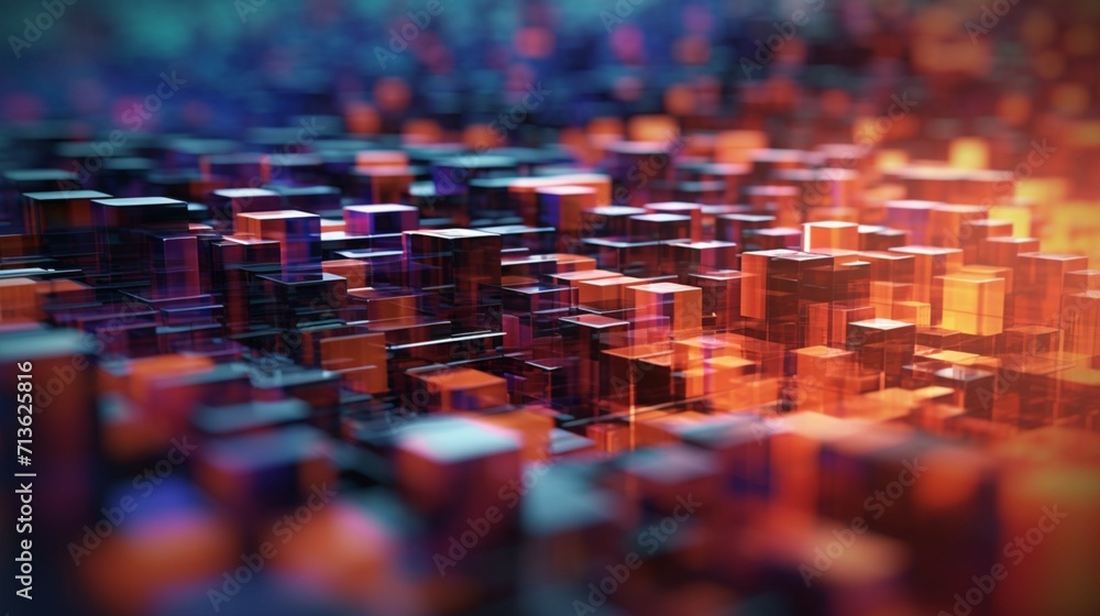 Poster abstract digital background ai generative