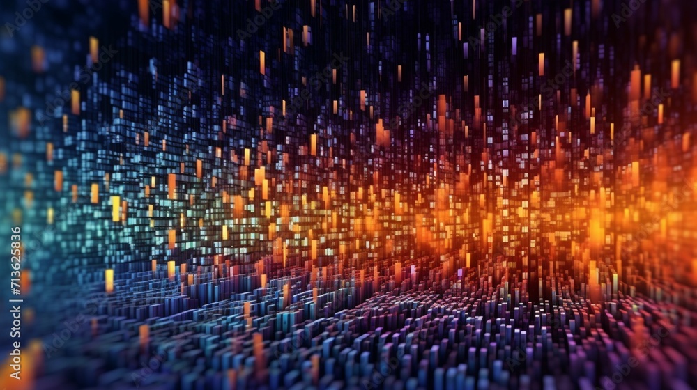 Aufkleber abstract digital data background can be used ai generative