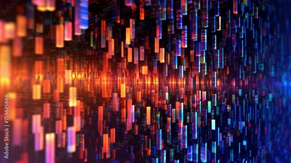 Aufkleber abstract digital data background can be used ai generative
