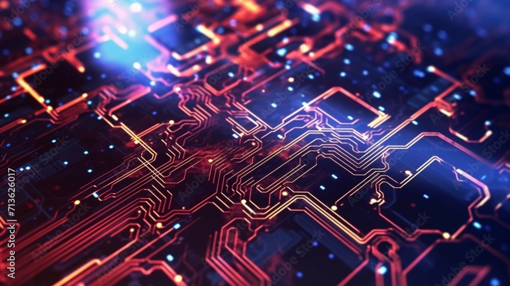 Poster abstract technology background ideal for neural network ai generative
