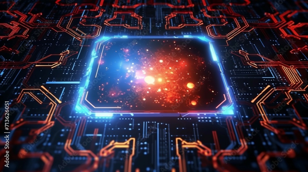 Poster abstract technology background ideal for neural network ai generative