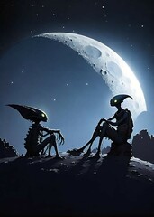 moon and stars, alien collection