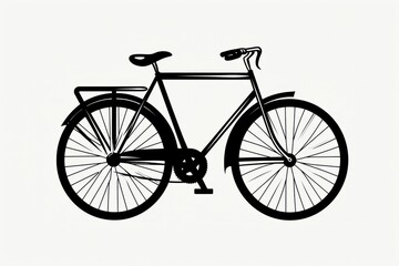 Fototapeta premium An elegant black and white silhouette of a bicycle evokes a sense of freedom and adventure, its sleek frame and spinning wheels representing the perfect blend of form and function in this iconic mode