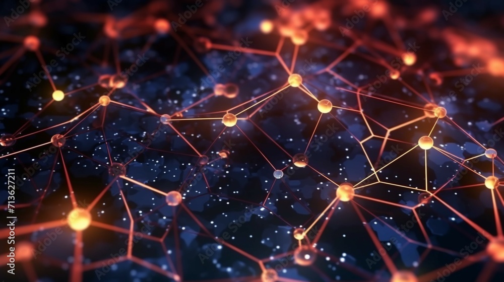 Poster abstract technology background ideal for neural networkai generative