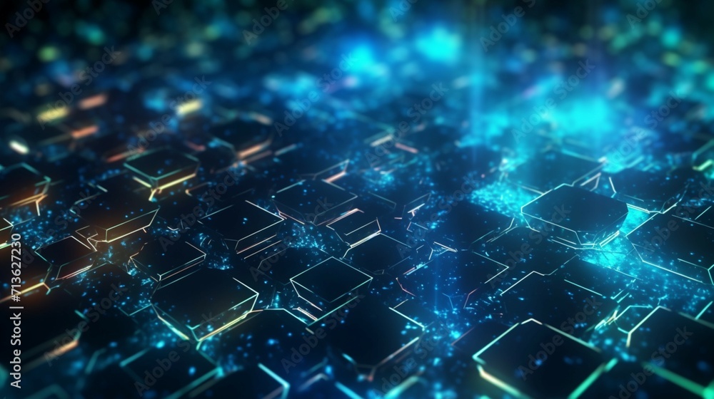 Poster abstract technology background ideal for neural networkai generative