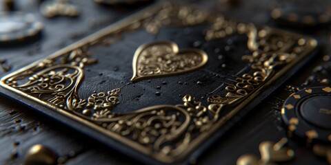 Virtual online casino concept, gaming, currency entertainment, gambling symbols, nightlife, deluxe symbol, betting chips playing cards, live poker digital entertainment, banner wallpaper background.