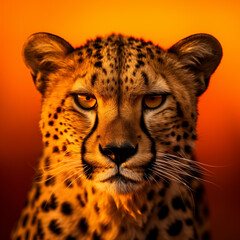 Intense Gaze of a Cheetah Portrait