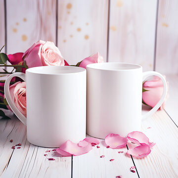 Valentines Day Mug Mockups, White Coffee Mug Mock-ups,Coffee Cup Mockup