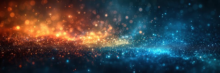 Fototapeta premium Dark Color Gradient Background Green Blue Lights, Background Image, Background For Banner, HD