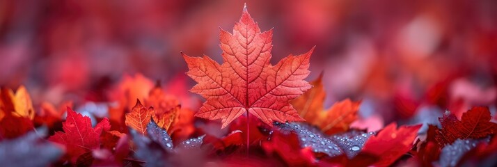 Happy Canada Day Red Silk Leaves, Background Image, Background For Banner, HD
